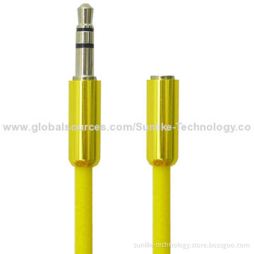 Audio Extension Cable with Aluminum Shell, Ultra Soft, 3.5mm Mini Jack, 3.5SP Male-Female